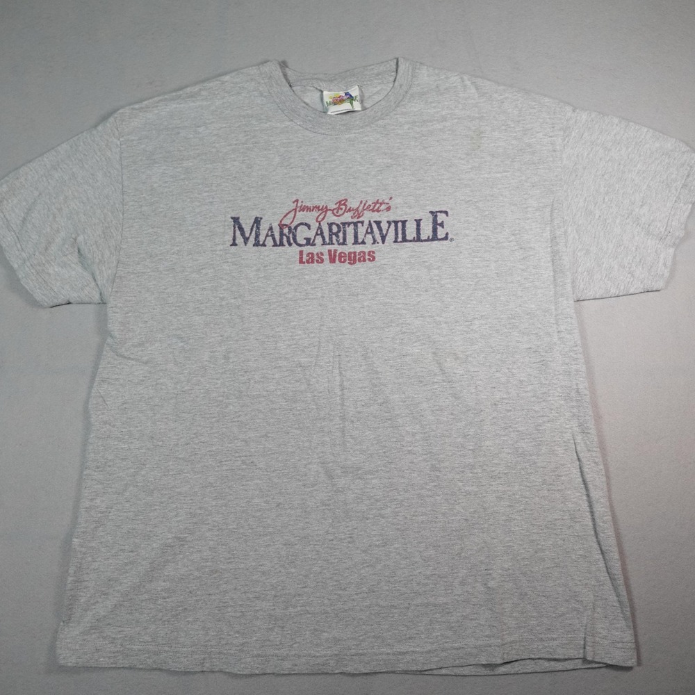 Margaritaville Shirt Mens 2XL Gray Jimmy Buffett Las Vegas Warned Us About Tee